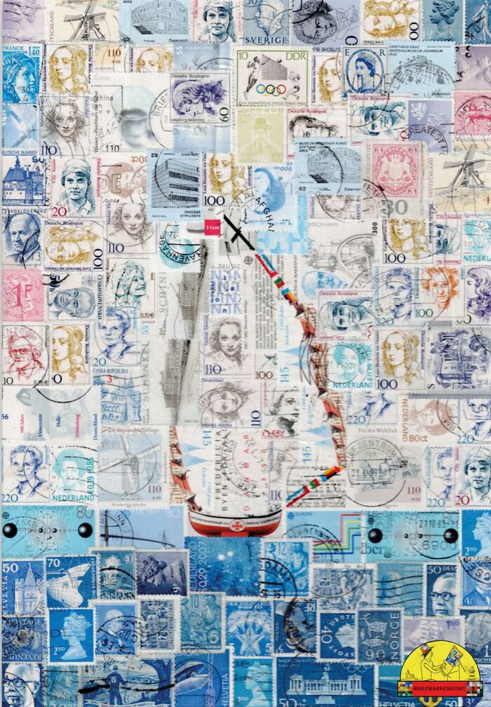 Briefmarkenkunst Stefan Jürgens | Segelboot