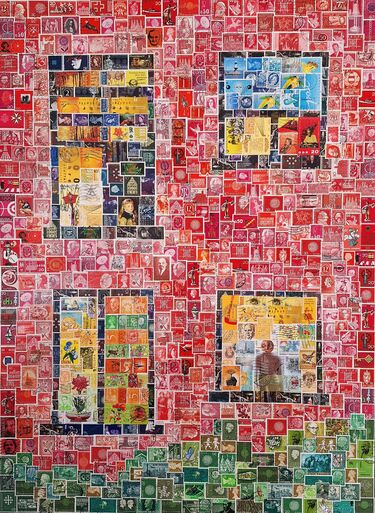 Stamp Art Stefan Jürgens | At the Window
