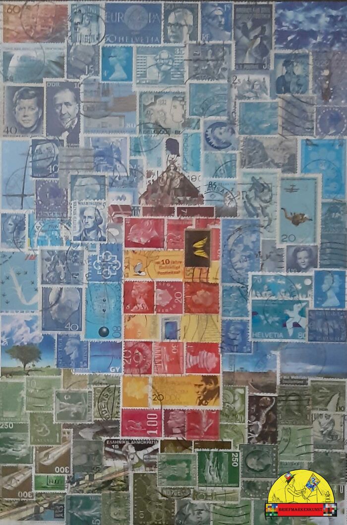 Stamp art Stefan Jürgens | Pilsumer Lighthouse