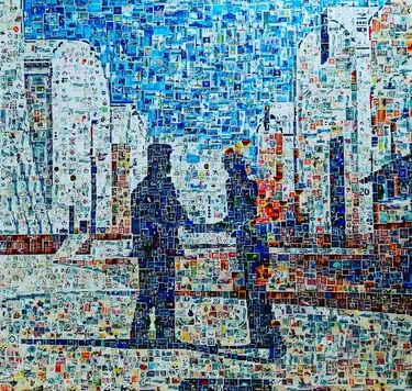 Stamp art Stefan Jürgens | Wish you were here