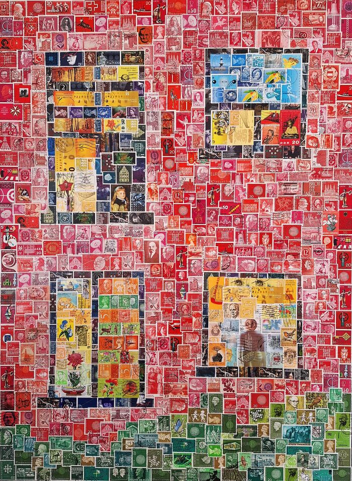 Briefmarkenkunst Stefan Jürgens | At the Window
