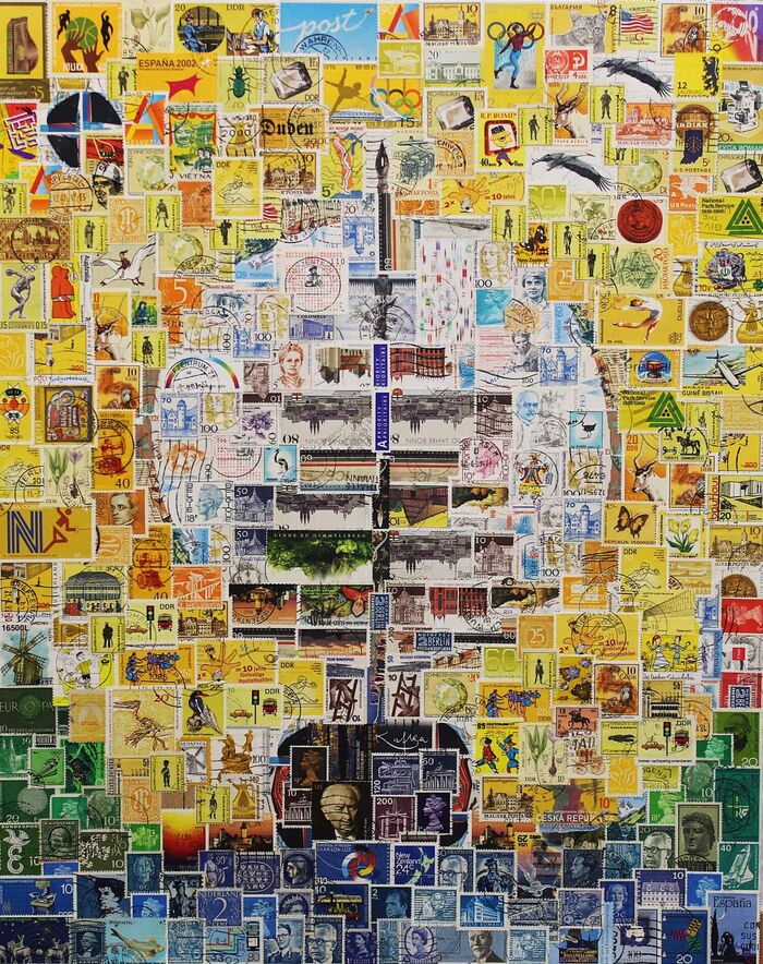 Briefmarkenkunst Stefan Jürgens | Stiller Aufbruch